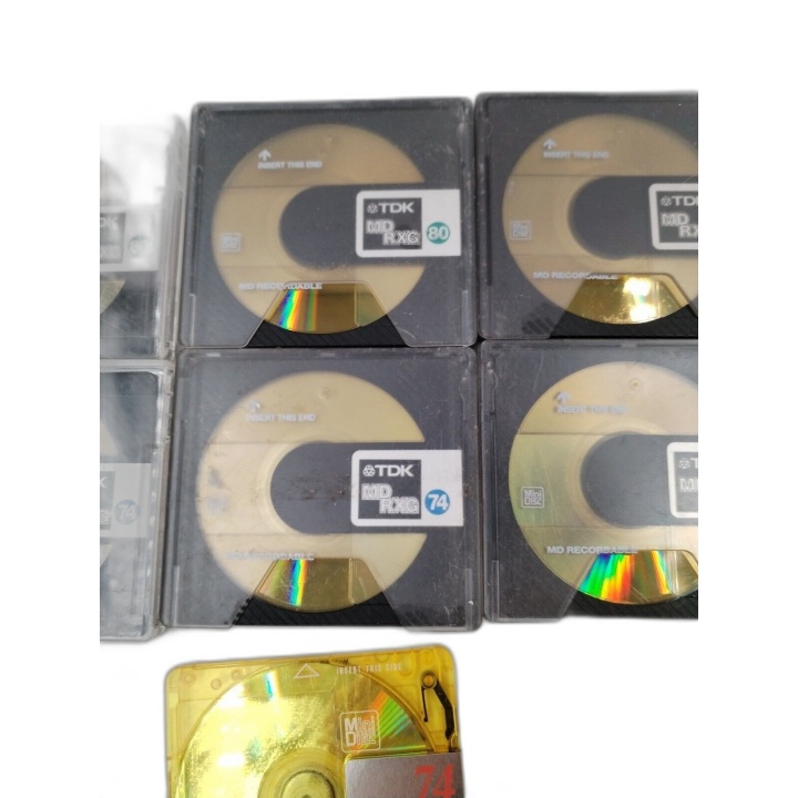 Lot 7 MiniDisc Vierges TDK MD RXG 80 & 74 + BASF Colour Maxima 74 - MD
