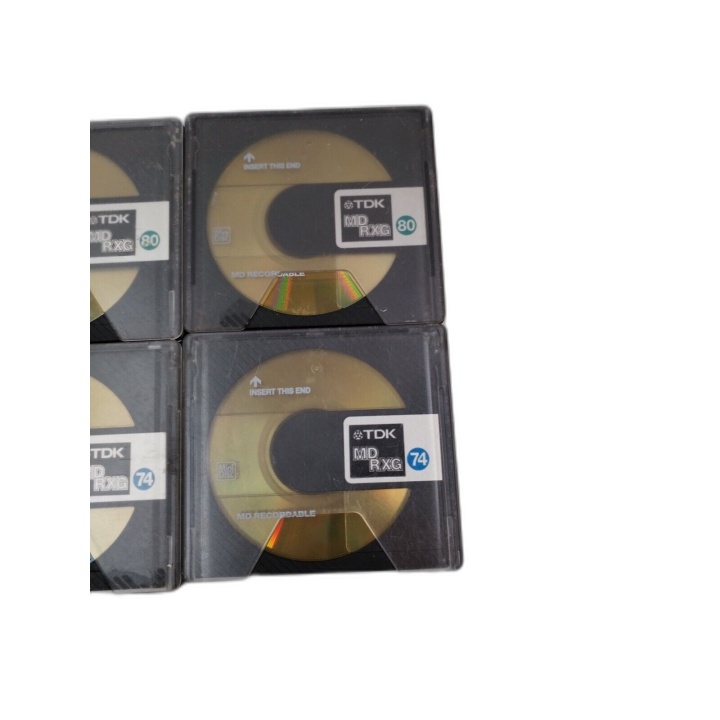Lot 7 MiniDisc Vierges TDK MD RXG 80 & 74 + BASF Colour Maxima 74 - MD
