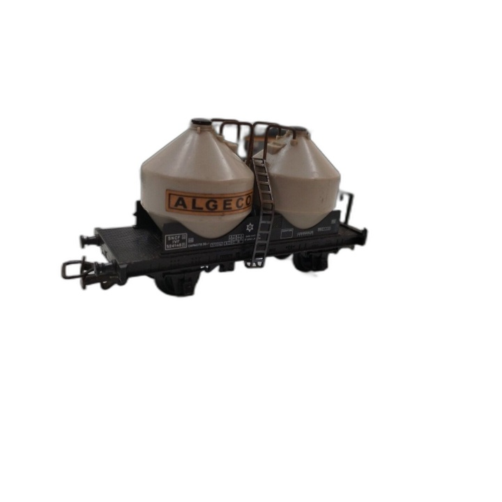 Wagon Plat SNCF Double Silos Algeco HO Modélisme Ferroviaire - Occasio