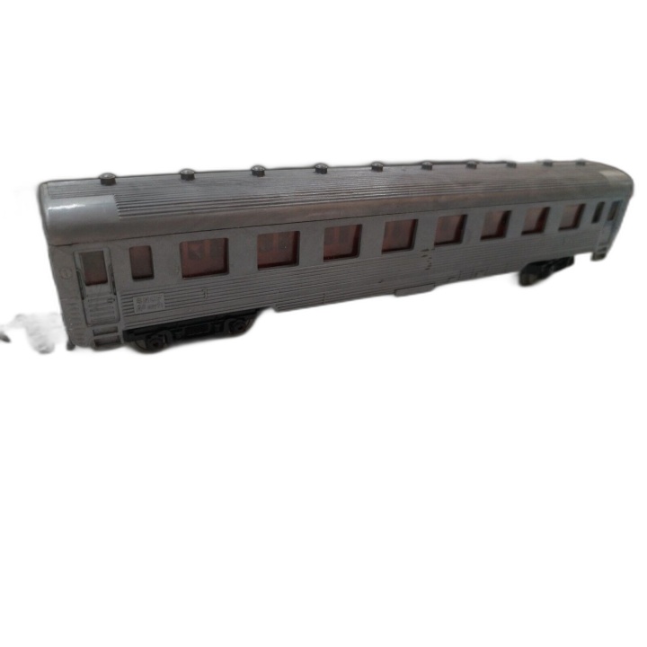 Lot Wagons Voyageurs Modélisme Ferroviaire HO - 3 Voitures Gris Argent