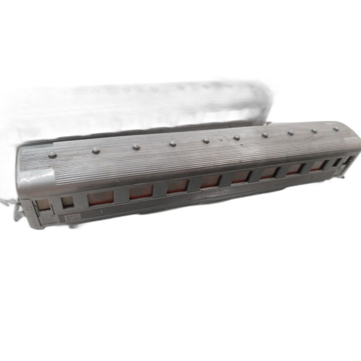 Lot Wagons Voyageurs Modélisme Ferroviaire HO - 3 Voitures Gris Argent