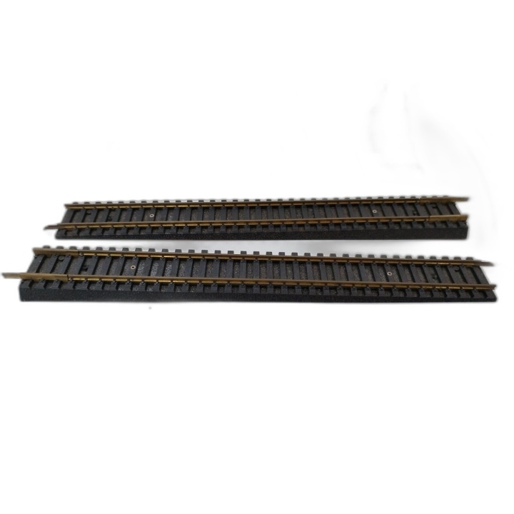 Lot Rails Train Miniature HO Ancien - 10 Courbes + 4 Droits + 2 Aiguil