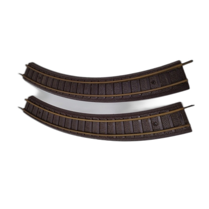 Lot Rails Train Miniature HO Ancien - 10 Courbes + 4 Droits + 2 Aiguil