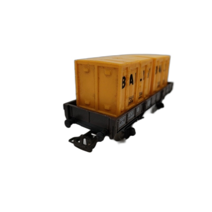 Wagon Plat SNCF avec Conteneurs Bailly - Modélisme Ferroviaire Échelle
