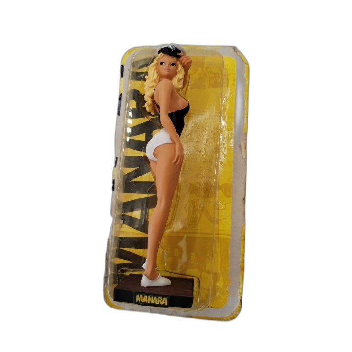 Figurine Manara Pin-Up Blonde Casquette - Statuette Collector Résine -