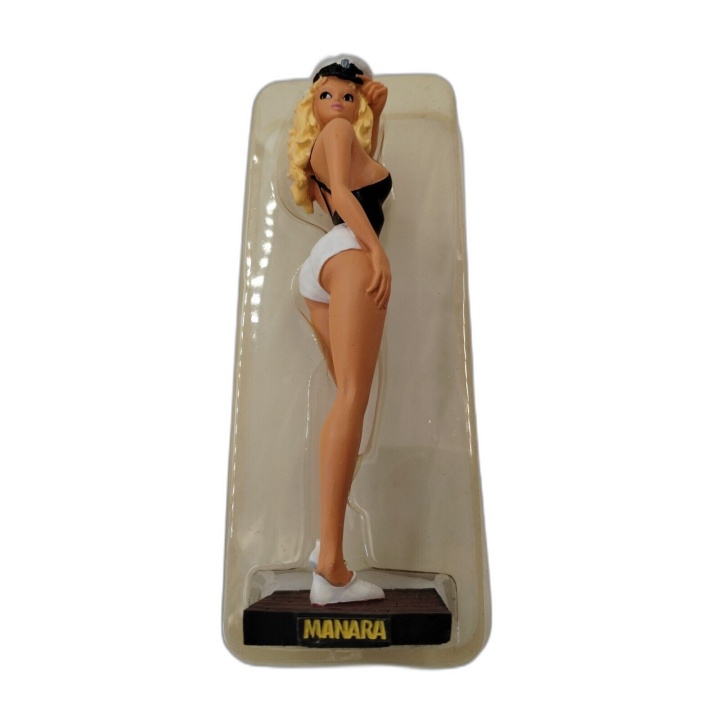 Figurine Manara Pin-Up Blonde Casquette - Statuette Collector Résine -