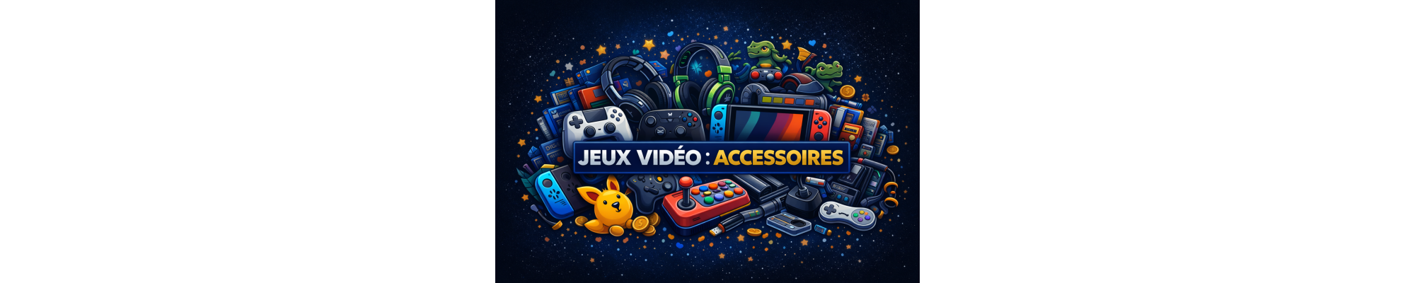 🎧 Accessoires gaming – Manettes, câbles et équipements
